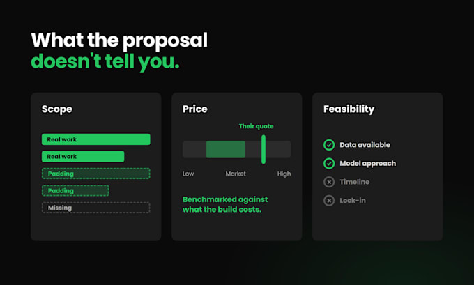 review your ai vendor proposal, scope and pricing