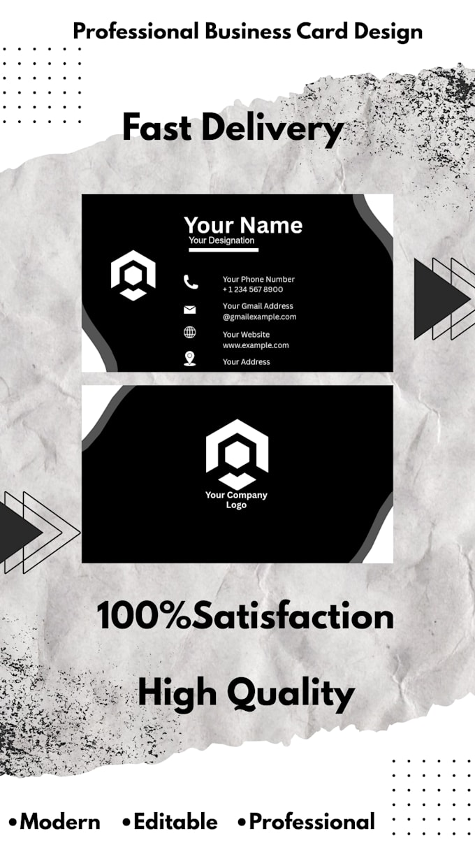 design a modern and professional business card in canva