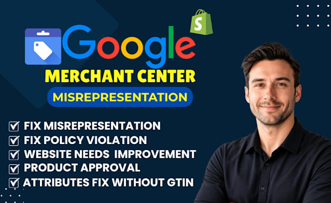 fix google merchant center misrepresentation issue, policy violation setup gmc