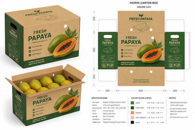 design custom product box packaging with print ready dieline