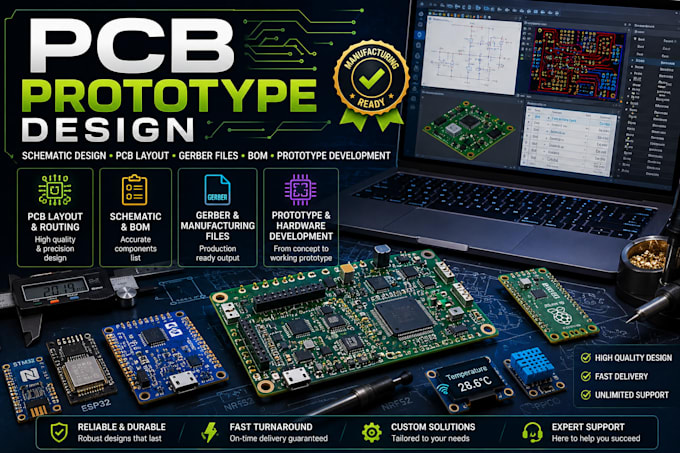 develop embedded hardware, pcb prototypes, and iot devices