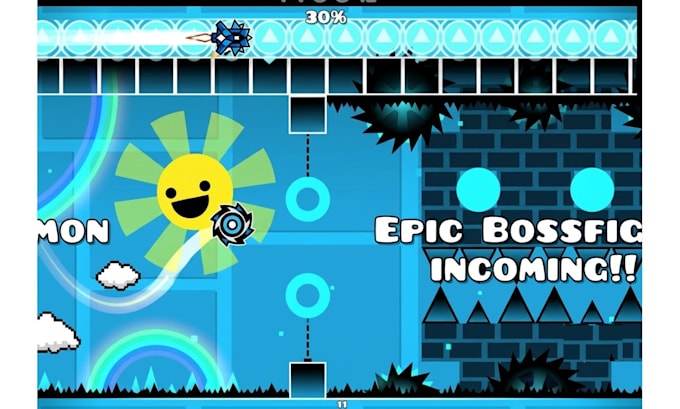 create fun custom geometry dash layout to be rate worthy