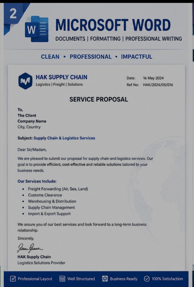 handle ms office tasks and supply chain operations