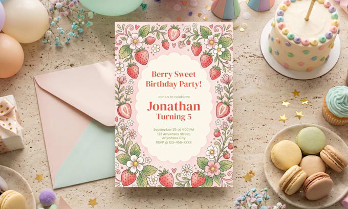 design custom theme birthday invitation