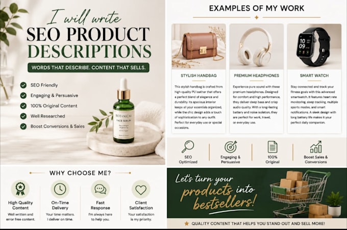 write SEO product descriptions that increase sales