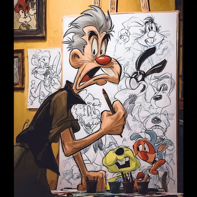 draw cartoon style illustration