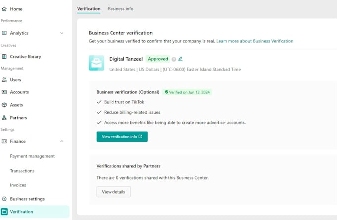create tiktok ad account and tiktok business center
