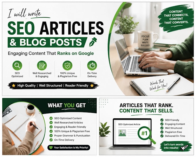 write SEO articles and blog posts