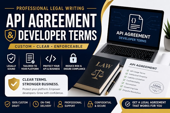 write an API agreement and developer terms for your platform