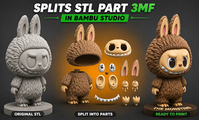 add color to 3d model convert stl 3mf file split part to 3mf bambu studio