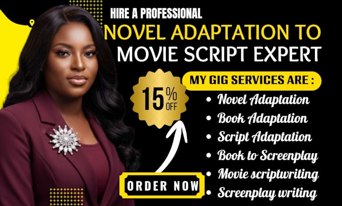 adapt your novel or book to movie script screenplay and scriptwriting