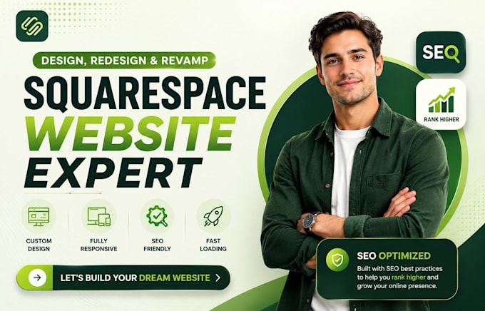 build squarespace website redesign squarespace website, fix squarespace SEO