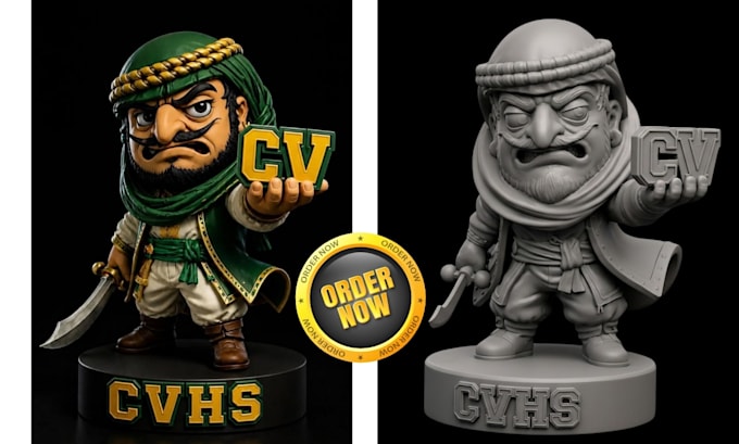 convert 2d image sketch photo to 3d printable toy figurine stl model on zbrush