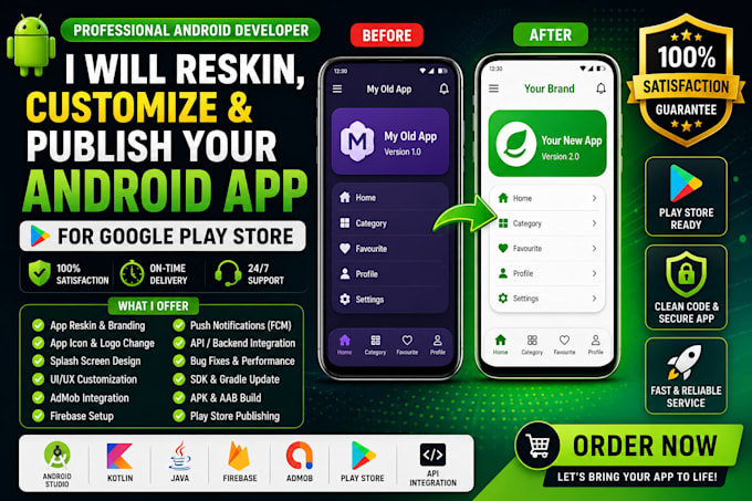 reskin and customize your codecanyon android app
