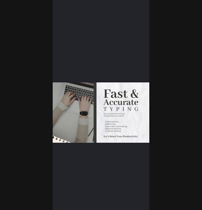 do fast and accurate manual typing and data entry