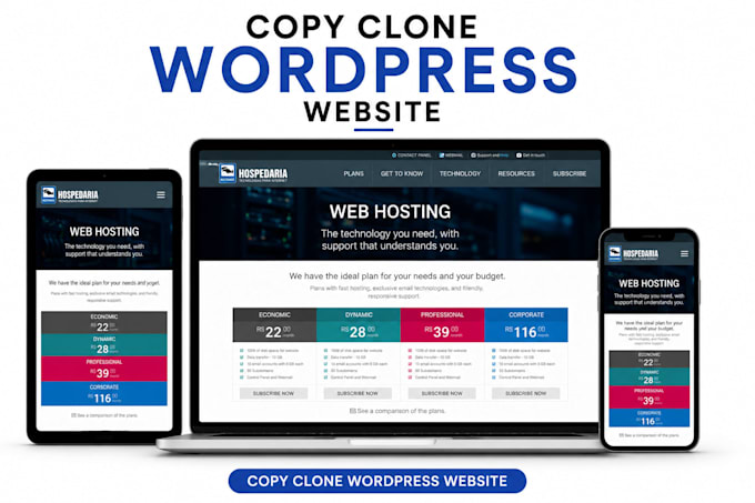 recreate clone any wordpress website professionally