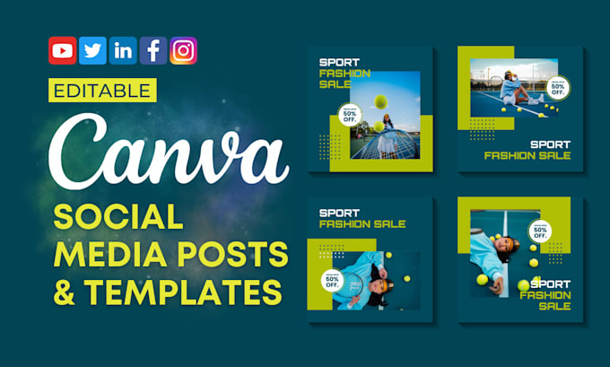 create editable social media posts,ads using canva