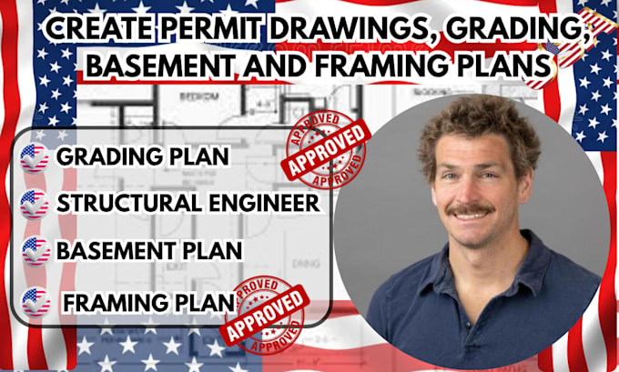 do permit drawing plan, grading plan, basement plan, framing plan, permit plan
