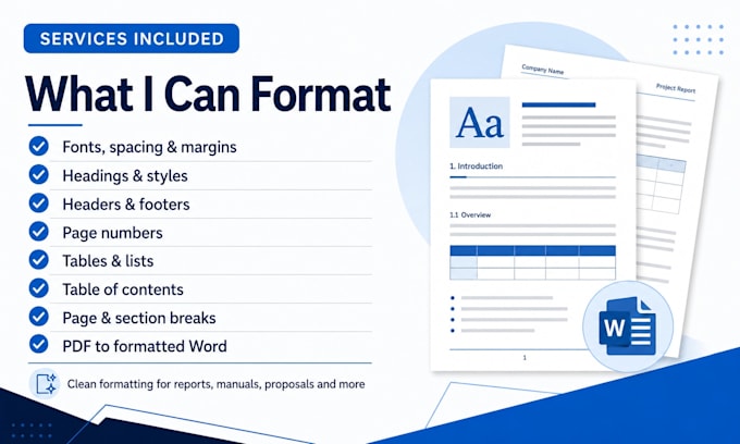 professionally format and fix your microsoft word document