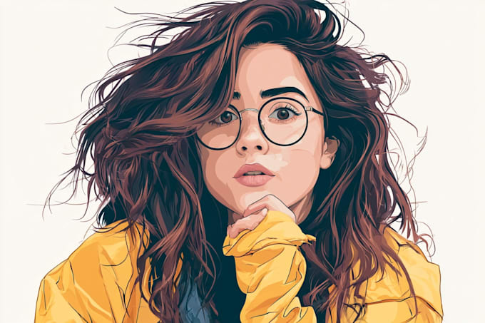 draw portrait vector illustration
