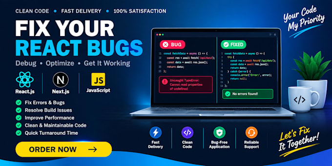fix react next js and javascript bugs