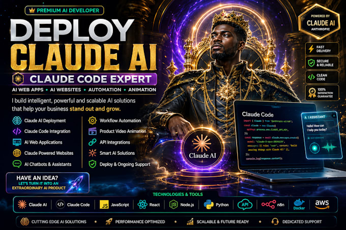 deploy claude ai claude code for web app product video animation claude website