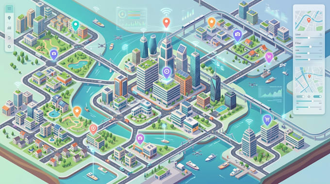 design interactive 3d isometric map, campus, resort and wayfinding map