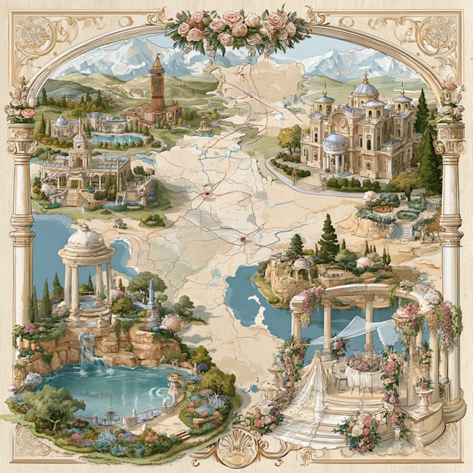 create a map illustration for your wedding