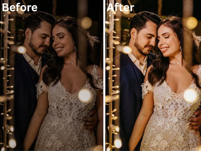 do natural wedding photo retouching and editing