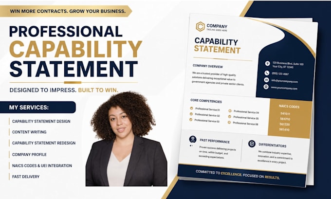 design a professional capability statement for government contracts