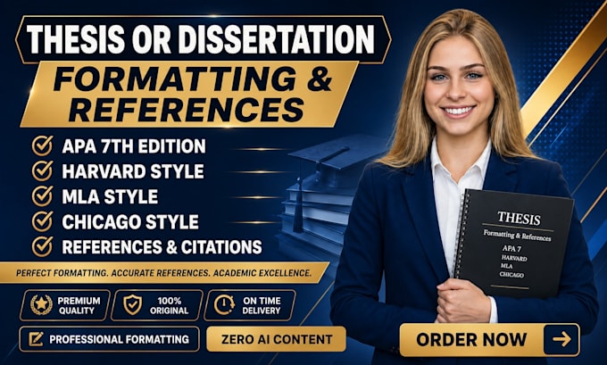 format your thesis or dissertation in apa 7, harvard, mla, chicago, references