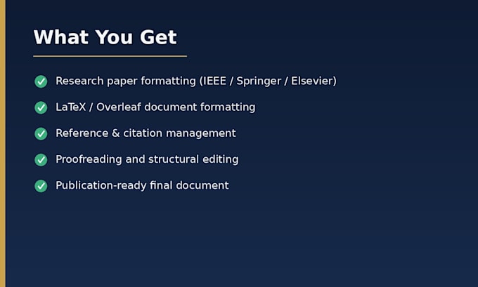 format, edit and prepare professional latex research papers