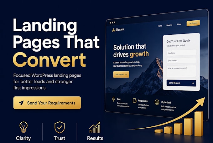 design and develop a responsive business wordpress website or landing page