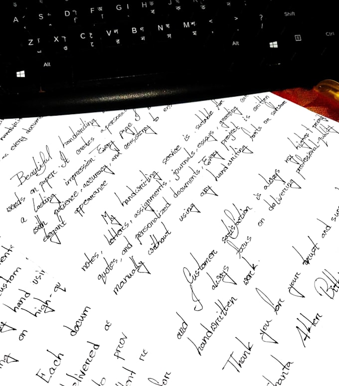 write beautiful handwritten notes, letters, cards and documents