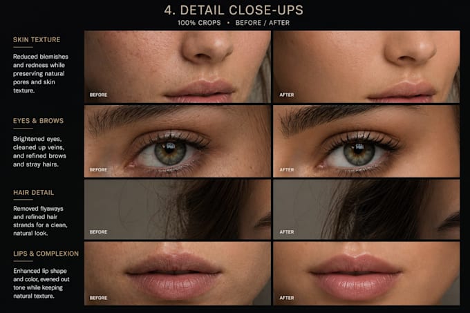 do beauty retouching and compositing