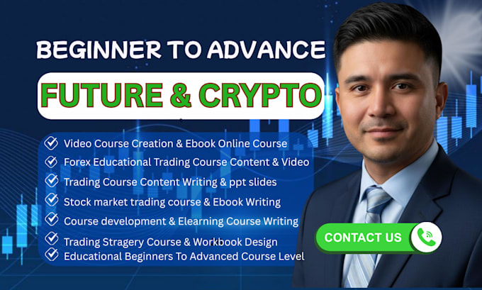 create future trading course content, crypto trading ebook, online course