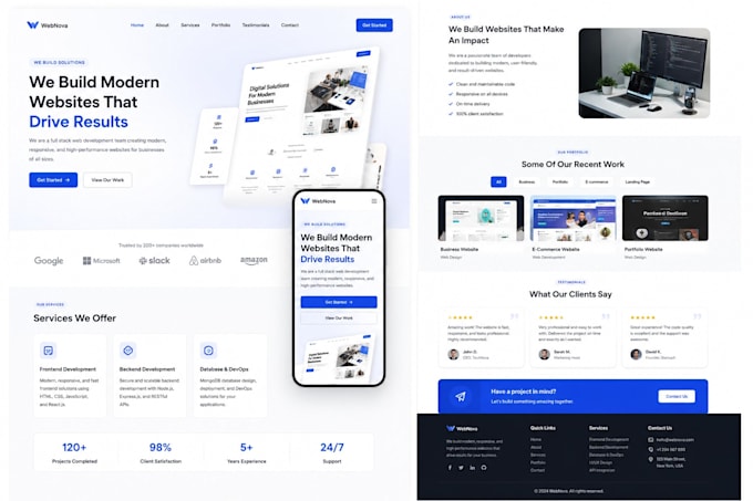 develop responsive website using HTML CSS react js
