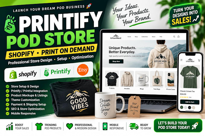 build a printify print on demand store with shopify