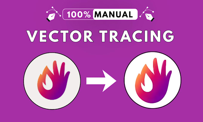 convert logo to vector, do vector tracing, redraw