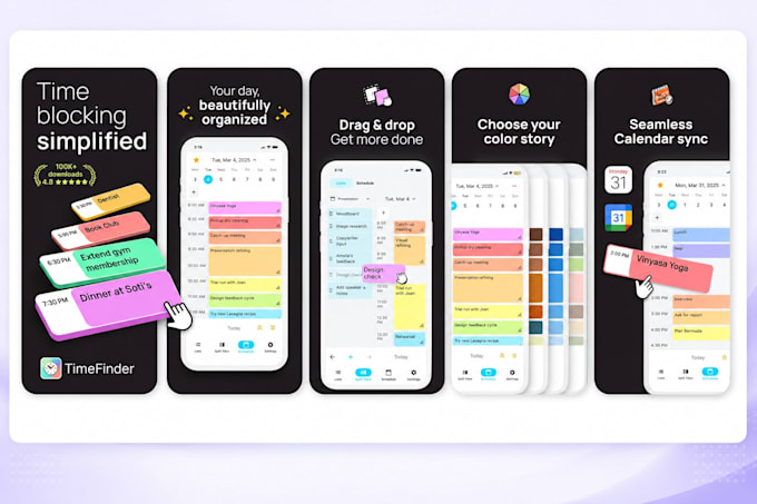 design the best modern app screenshots for play store and app store
