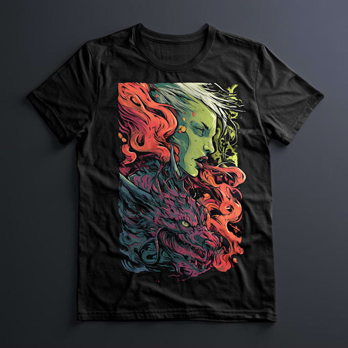 create a unique illustrated tshirt desig