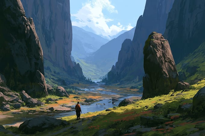 draw stylized environment art and 2d backgrounds