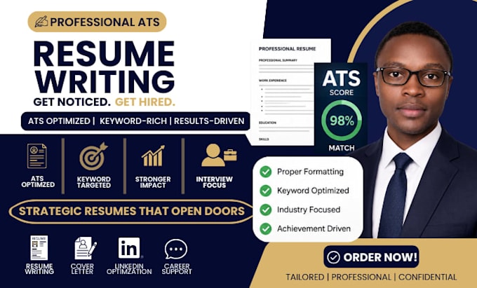 write an ats resume, cover letter, and linkedin profile