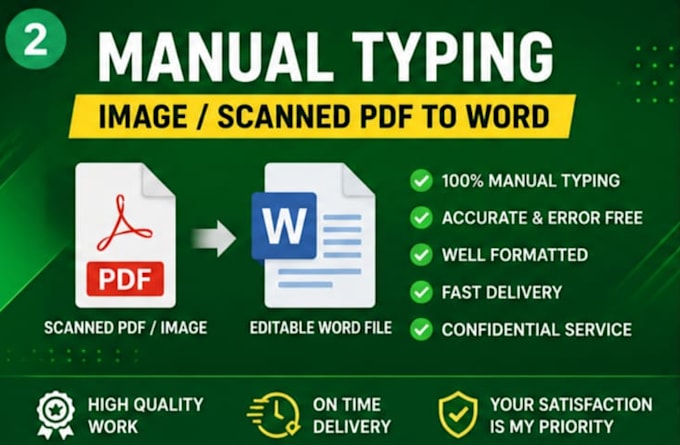 manually type scanned PDF and image into word