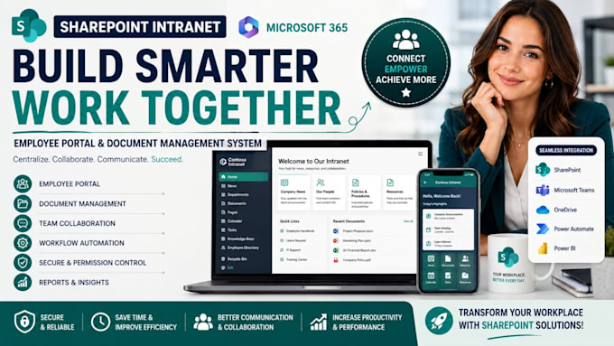 build sharepoint intranet, employee portal and document management system