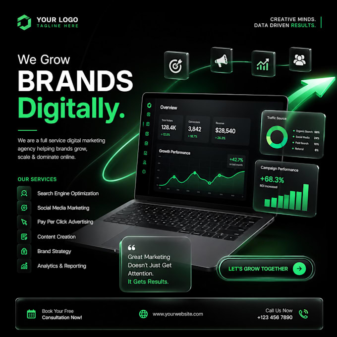 create modern social media post designs