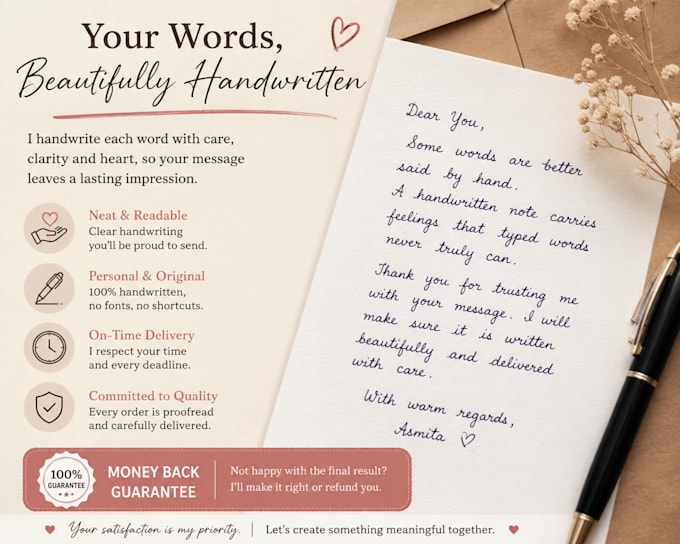 write beautiful handwritten letters and notes