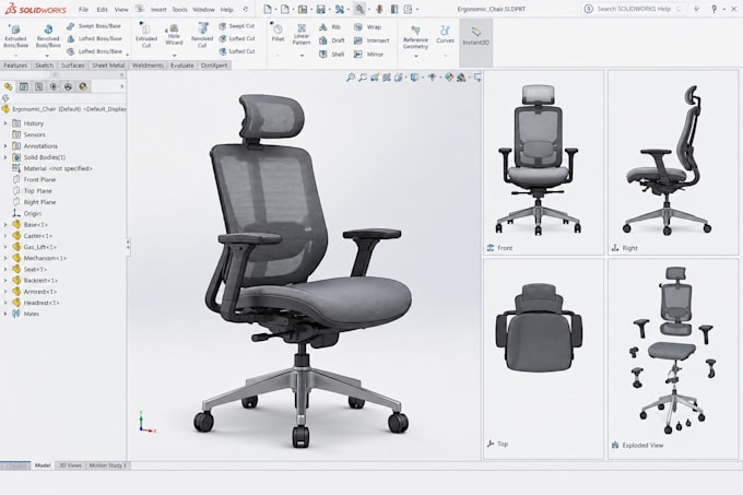 do ergonomic products with 3d cad,rendering, prototyping, dfm and product design
