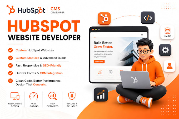 develop hubspot webiste or landing page, setup hubspot blog