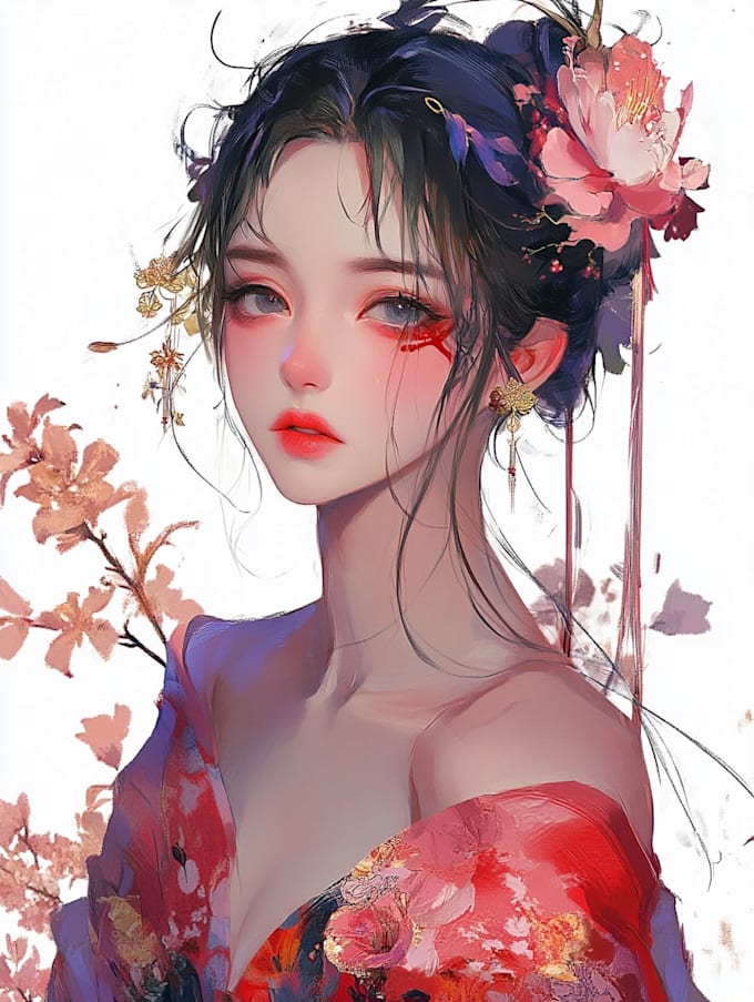 design visual novel anime character